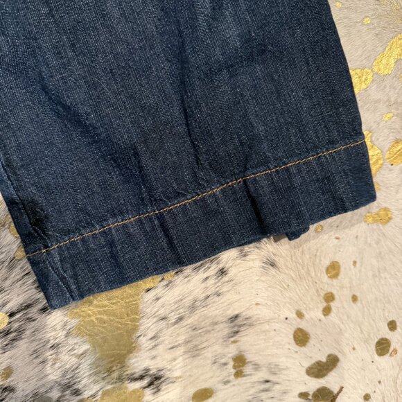 RIVET UTILITY Boyfriend Denim Jumpsuit Size Small Color: Mid denim - Picture 10 of 15